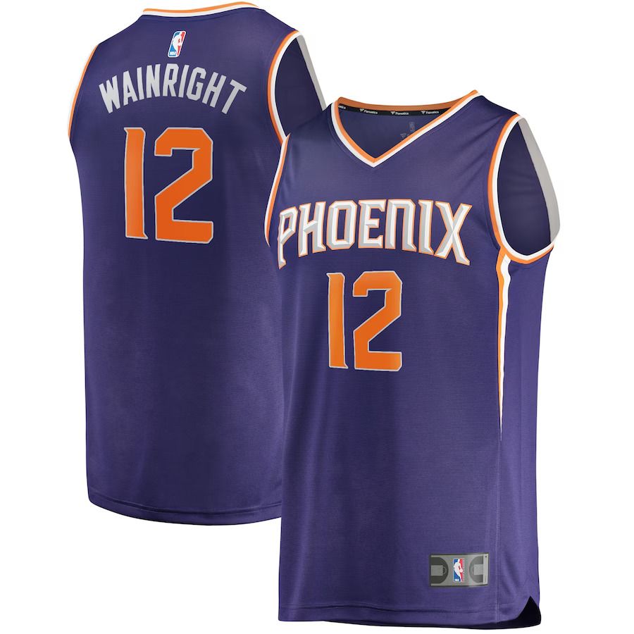 Men Phoenix Suns 12 Ish Wainright Fanatics Branded Purple Fast Break Replica NBA Jersey